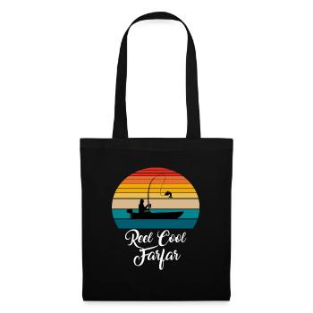 Cadeaux de pêche Reel Cool Farfar - Sac en tissu - noir - Devant