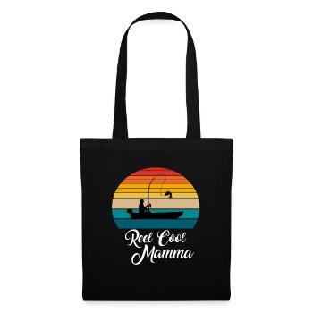 Cadeaux de pêche Reel Cool Mamma - Sac en tissu - noir - Devant