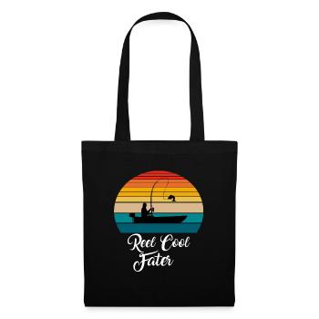 Cadeaux de pêche Reel Cool Fater - Sac en tissu - noir - Devant