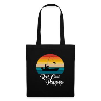 Reel Cool Pappop Cadeaux de pêche - Sac en tissu - noir - Devant