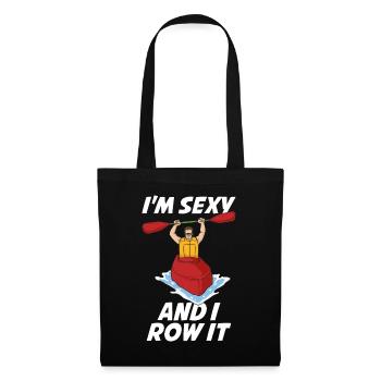 Dans Sexy et je rame it Kayak cadeau - Sac en tissu - noir - Devant