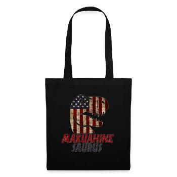 Patriotic Makuahine Dinosaur - Stoffbeutel - Schwarz - Vorne