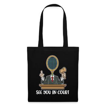 Rendez-vous en court tennis gift - Sac en tissu - noir - Devant