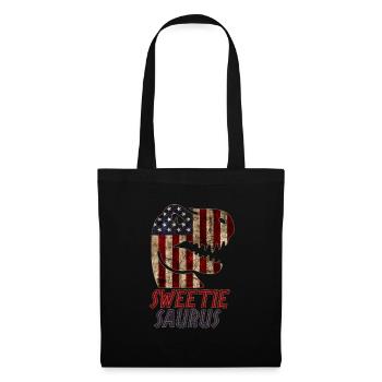 Patriotic Sweetie Dinosaur - Tote Bag - black - Front