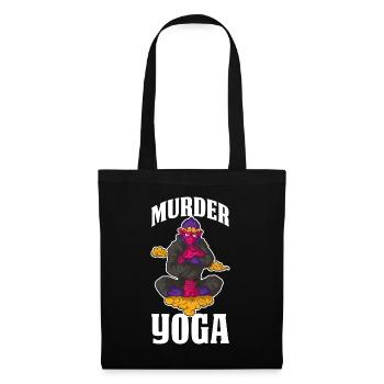 Murder Yoga BJJ Jiu Jitsu Geschenk - Stoffbeutel - Schwarz - Vorne