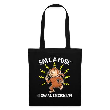 Save A Fuse Electrician Gift - Tote Bag - black - Front