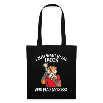 Taco Lacrosse Lacrosse Gift - Tote Bag - black - Front