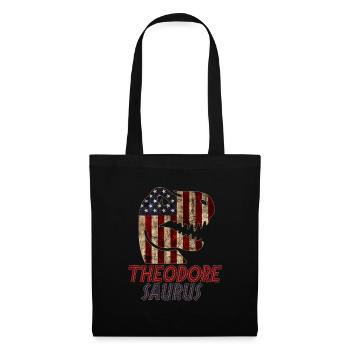 Patriotique Theodore Dinosaur Theodoresaurus - Sac en tissu - noir - Devant