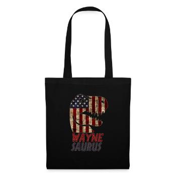 Patriotic Wayne Dinosaur Waynesaurus - Tote Bag - black - Front