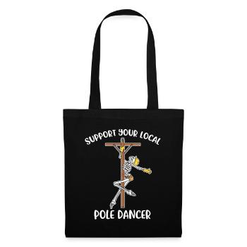 Cadeau optionnel local de pole dancer - Sac en tissu - noir - Devant
