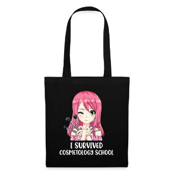 Cosmetology School Maskenbildnerin Geschenk - Stoffbeutel - Schwarz - Vorne