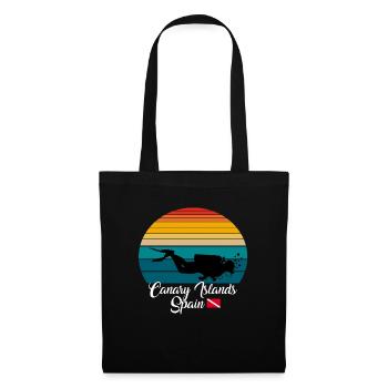 Îles Canaries Espagne Plongée - Sac en tissu - noir - Devant