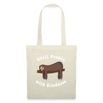 Funny Sloth Lover Chilling Lazy Sloth - Stoffbeutel - Natur - Vorne