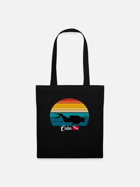 Cuba Scuba Diving Gift - Stoffbeutel - Schwarz