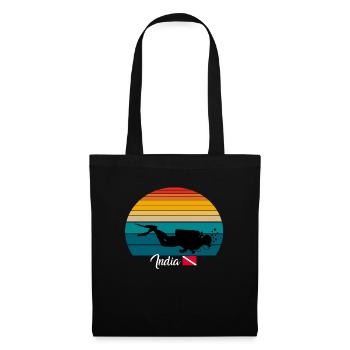 India Scuba Diving Gift - Stoffbeutel - Schwarz - Vorne