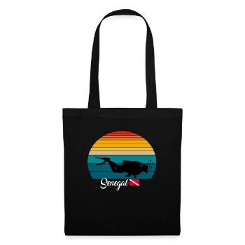 Senegal Scuba Diving Gift - Stoffbeutel - Schwarz - Vorne