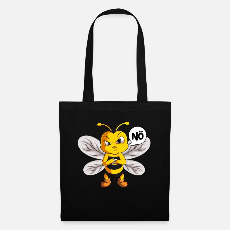 Bienen Nö Kinder Mädchen Damen Biene - Stoffbeutel - Schwarz