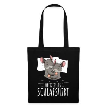Offizielles Schlafshirt Chinchilla - Stoffbeutel - Schwarz - Vorne