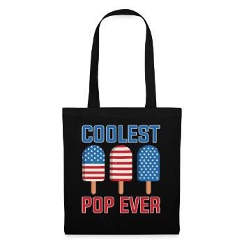 Coolest Pop Ever Popsicle Eis Geschenk - Stoffbeutel - Schwarz - Vorne