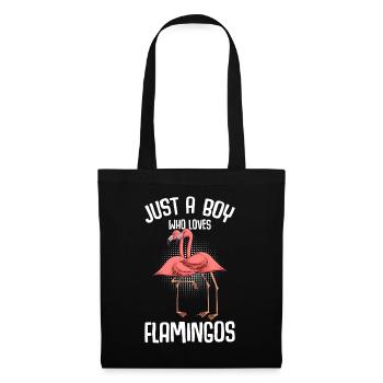 Flamingo Jungen Kinder - Stoffbeutel - Schwarz - Vorne