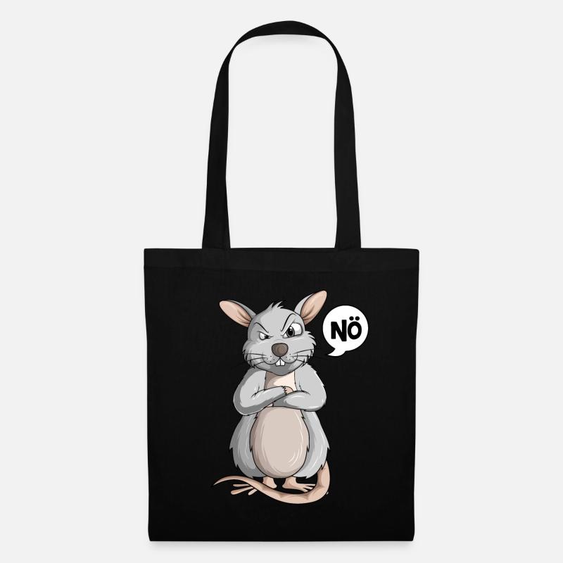 Ratten Nö Hausratten Ratte Kinder Mädchen Jungen - Stoffbeutel - Schwarz