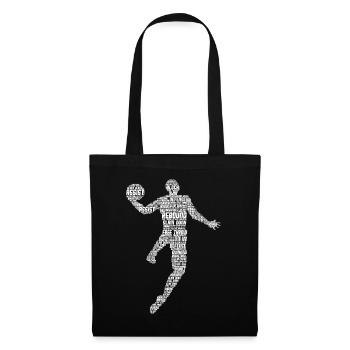 Basketball Basketballer Jungen Herren Kinder - Stoffbeutel - Schwarz - Vorne