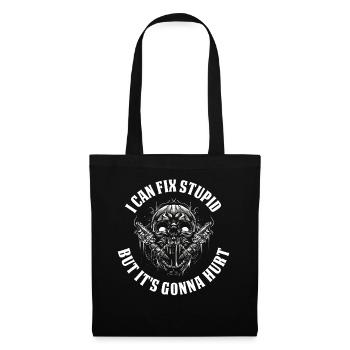 Je peux réparer le cadeau de tatouage stupide - Sac en tissu - noir - Devant