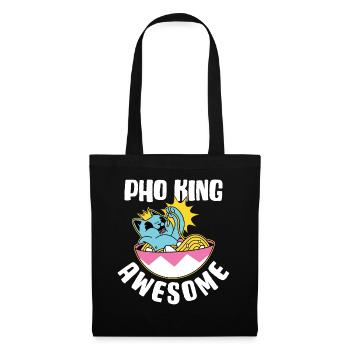 Pho King Awesome Pho Geschenk - Stoffbeutel - Schwarz - Vorne
