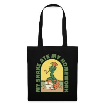 My Snake Ate My Homework Snakes Gift - Tote Bag - black - Front