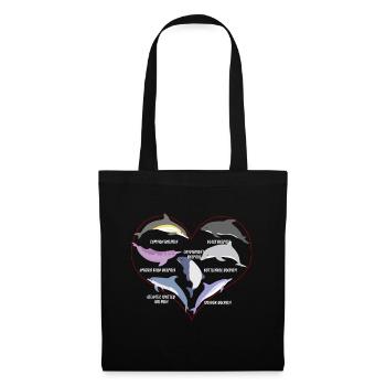 Types de dauphins Dolphin Gift - Sac en tissu - noir - Devant