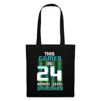 This Gamer Is Video Game Lover Gamer Age 24 - Tote Bag - black - Front