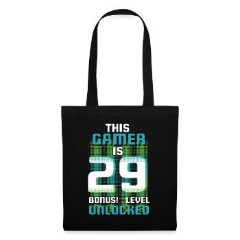 Ce joueur est un amateur de jeux vidéo Gamer Age 29 - Sac en tissu - noir - Devant