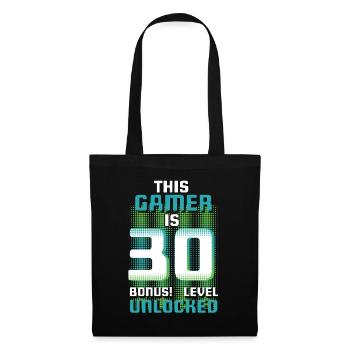 Ce joueur est un amateur de jeux vidéo Gamer Age 30 - Sac en tissu - noir - Devant