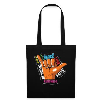 Shaka Sign Peace Kind Courage Orange Unity Day - Stoffbeutel - Schwarz - Vorne