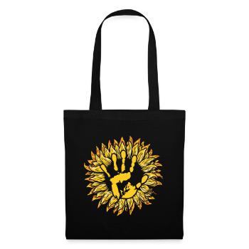 Hand Sunflower Peace Kindness Awareness Unity Day - Stoffbeutel - Schwarz - Vorne