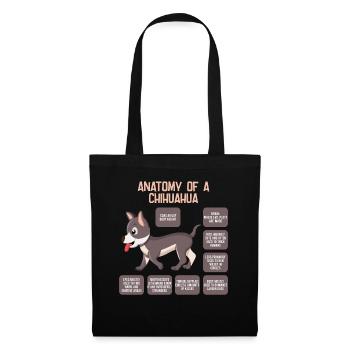 Définition Animal Animal Anatomie du chien Chihuahua - Sac en tissu - noir - Devant