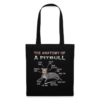 Définition Animal Animal Anatomie du chien pitbull - Sac en tissu - noir - Devant