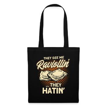 Noodles Noodle Lover Ravioli Cadeau - Sac en tissu - noir - Devant