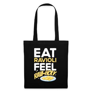 Noodles Noodle Lover Ravioli Cadeau - Sac en tissu - noir - Devant