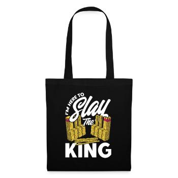 Kubb Ich bin hier, um den König zu töten Geschenk - Stoffbeutel - Schwarz - Vorne