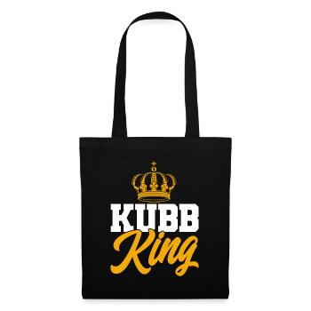 Kubb Kubb König Geschenk - Stoffbeutel - Schwarz - Vorne
