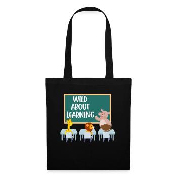 Wild About Learning Teacher Gift - Sac en tissu - noir - Devant
