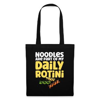 Noodles Noodle Lover Lasagna Spaghetti Gift - Tote Bag - black - Front