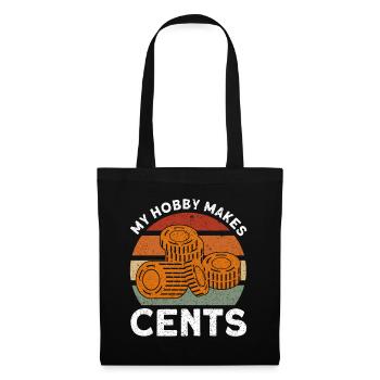 Collectionner des pièces Mon passe-temps jette des cents sur le cadeau - Sac en tissu - noir - Devant