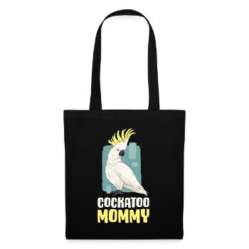Cockatoo Mommy Vogel Geschenk - Stoffbeutel - Schwarz - Vorne