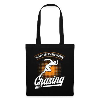 Running Semi-Marathon Jogging Cadeau - Sac en tissu - noir - Devant