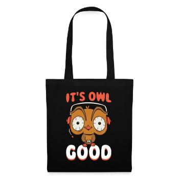 Son cadeau Owl Good Owl - Sac en tissu - noir - Devant
