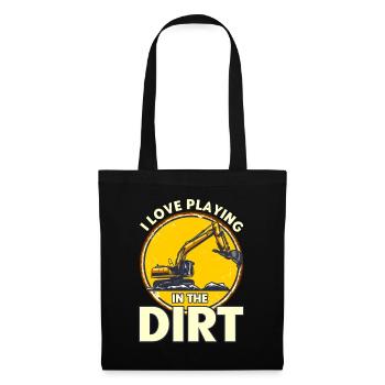 Cadeau de construction d’excavatrice opérateur - Sac en tissu - noir - Devant