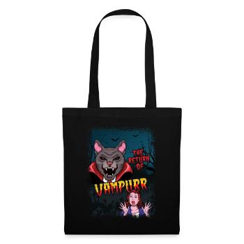 Cute Cat Vampire Horror Scary Halloween - Tote Bag - black - Front