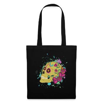 Color Bone Halloween Muertos Day Of Dead Sugar - Tote Bag - black - Front